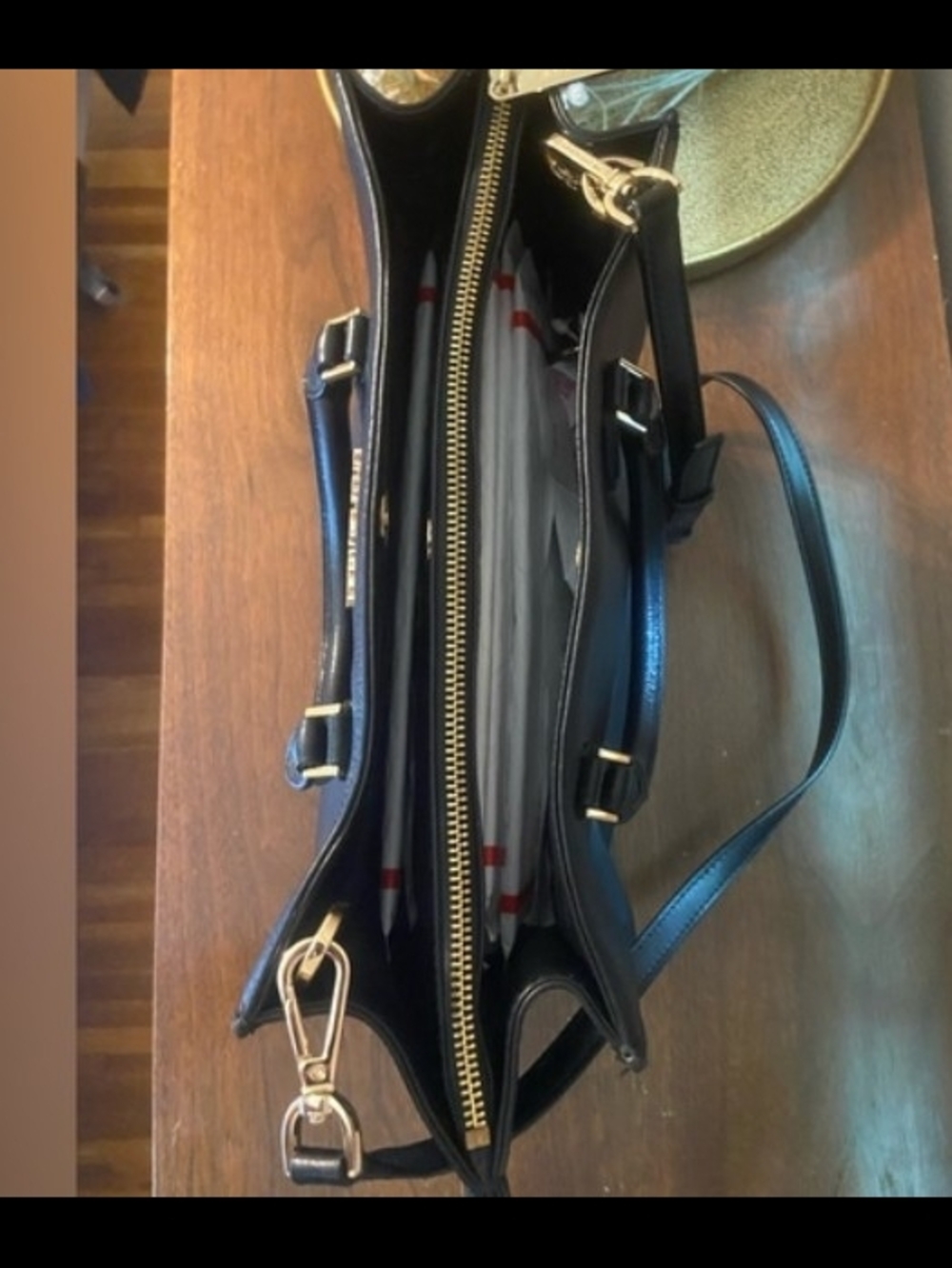 NWT💕Michael Kors Alessa 2019 Black Pebble Leather Satchel with Shoulder Strap - Picture 7 of 12
